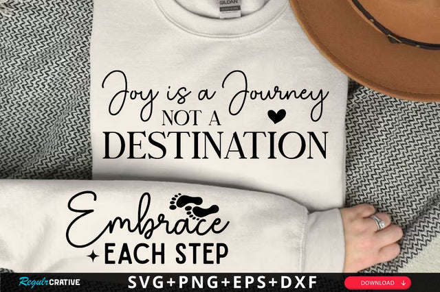 Joy is a Journey Not a Destination Sleeve SVG Design, Christian Sleeve SVG, Faith SVG Design, Jesus Sleeve SVG SVG Regulrcrative 