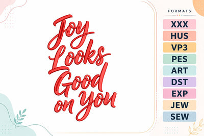 Joy Looks Good on You Christmas Embroidery Design Embroidery/Applique DESIGNS sg embroidery 