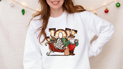 Joy Santa Sleigh PNG | Festive Santa Claus Sublimation Design | Christmas Sublimation Download Sublimation Print Perfect Design Shop 
