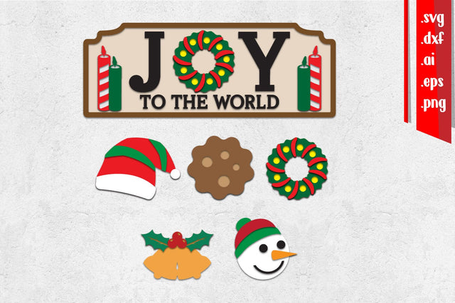 Joy Sign Laser Cut, Changeable Icon, Joy to the world SVG zafrans studio 