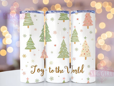 Joy To The World 20oz Tumbler Wrap, Joy To The World, Tumbler Wrap, Sublimation Tumbler, 20oz Tumbler, Holiday Tumbler, Christmas Gift, Custom Tumbler Sublimation SvggirlplusArt 