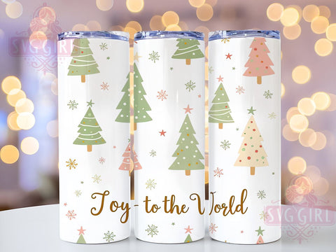 Joy To The World 20oz Tumbler Wrap, Joy To The World, Tumbler Wrap, Sublimation Tumbler, 20oz Tumbler, Holiday Tumbler, Christmas Gift, Custom Tumbler Sublimation SvggirlplusArt 