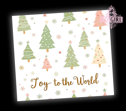 Joy To The World 20oz Tumbler Wrap, Joy To The World, Tumbler Wrap, Sublimation Tumbler, 20oz Tumbler, Holiday Tumbler, Christmas Gift, Custom Tumbler Sublimation SvggirlplusArt 