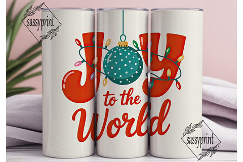 Joy to the World 20oz Tumbler Wrap Sublimation sassyprint 