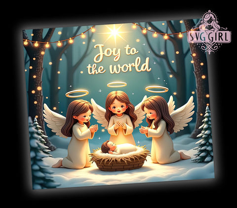 Joy to the World Christian Tumbler, Christian Tumbler, Joy To The World, Christmas Drinkware, 20oz Wrap, Faith-Based Gift, Holiday Sublimation, Religious Decor Sublimation SvggirlplusArt 