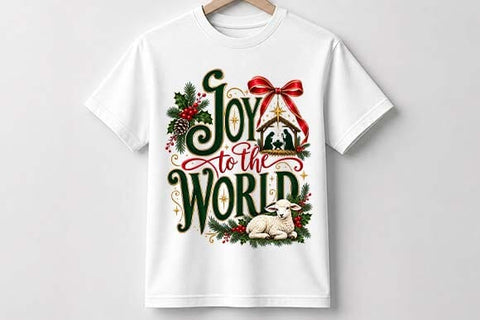 Joy to the World Christmas Nativity Design SVG BillahCrafts 