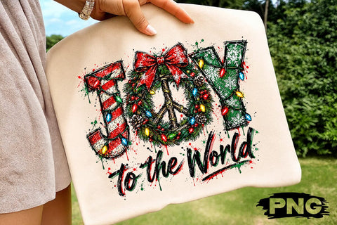 Joy To The World Christmas Sublimation PNG SVG DesignDestine 