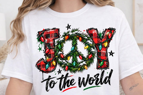 Joy To The World Christmas Sublimation PNG SVG DesignDestine 