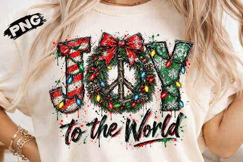 Joy To The World Christmas Sublimation PNG SVG DesignDestine 