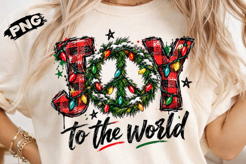 Joy To The World Christmas Sublimation PNG SVG DesignDestine 