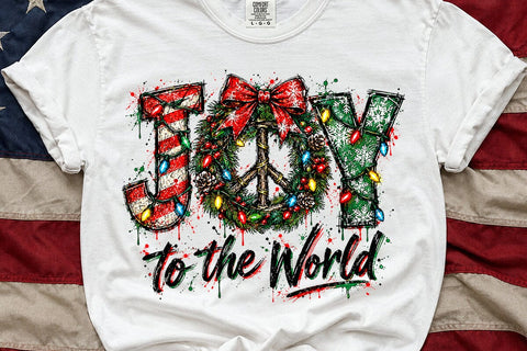 Joy To The World Christmas Sublimation PNG SVG DesignDestine 