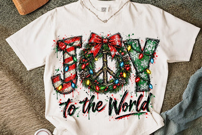 Joy To The World Christmas Sublimation PNG SVG DesignDestine 
