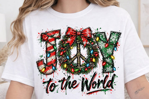 Joy To The World Christmas Sublimation PNG SVG DesignDestine 