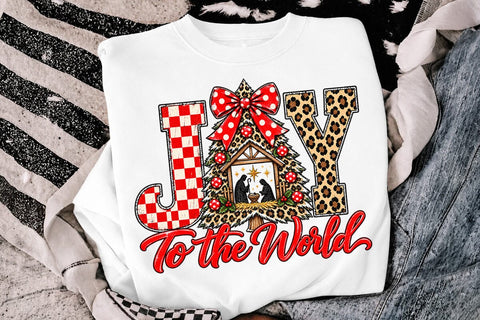 Joy To The World Christmas Tree PNG SVG DesignDestine 