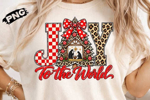 Joy To The World Christmas Tree PNG SVG DesignDestine 