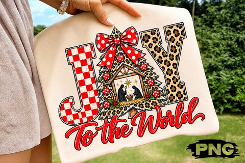Joy To The World Christmas Tree PNG SVG DesignDestine 
