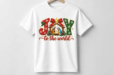 Joy to the World Nativity Christmas PNG SVG BillahCrafts 