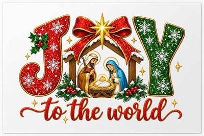 Joy to the World Nativity Christmas PNG SVG BillahCrafts 