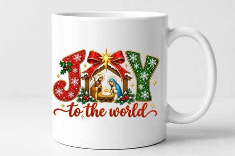 Joy to the World Nativity Christmas PNG SVG BillahCrafts 