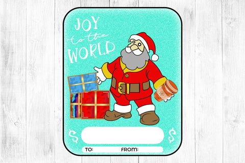 Joy to the World PNG Christmas Money Card Sublimation CraftLabSVG 