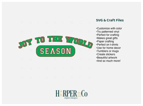 Joy to the World Season SVG PNG Cut EPS File SVG HarperNCo 