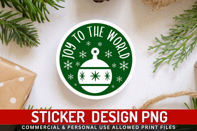 Joy to the world Sticker Design Sublimation Regulrcrative 