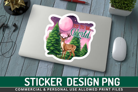 Joy to the world Sticker Design Sublimation Regulrcrative 