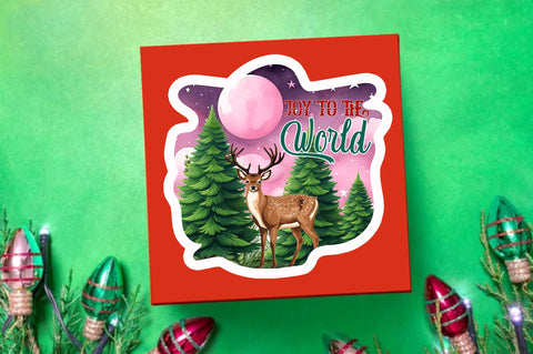 Joy to the world Sticker Design Sublimation Regulrcrative 