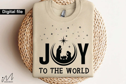 Joy to the World SVG, Classic Christmas Quote Cut File for Cricut and Silhouette SVG Isabella Machell 