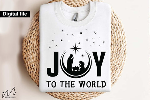 Joy to the World SVG, Classic Christmas Quote Cut File for Cricut and Silhouette SVG Isabella Machell 