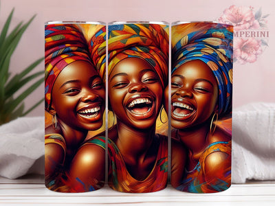 Joyful African Children Tumbler, Joyful Kids, Cultural Art, Tumbler Wrap, Sublimation Design, 20oz Tumbler, Afrocentric Design Sublimation Li Zamperini 