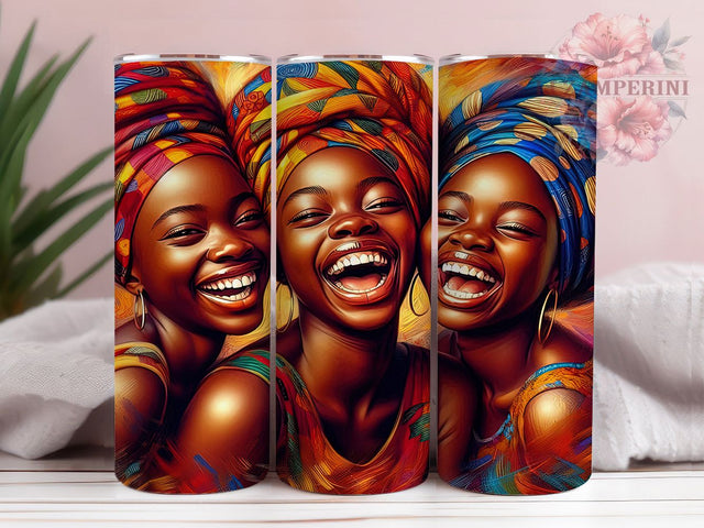 Joyful African Children Tumbler, Joyful Kids, Cultural Art, Tumbler Wrap, Sublimation Design, 20oz Tumbler, Afrocentric Design Sublimation Li Zamperini 
