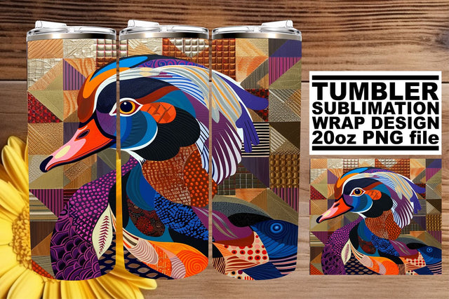 Joyful Avian Symphony Tumbler Wrap - 20oz Sublimation Sublimation afrosvg 