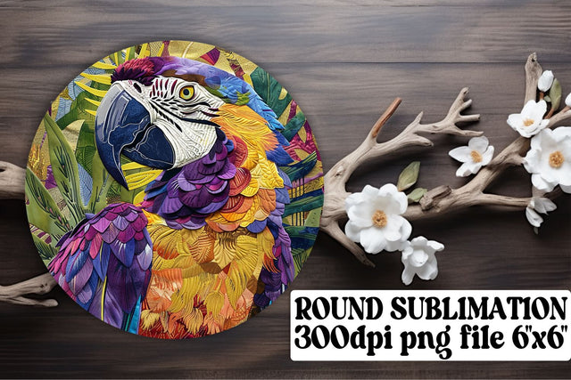 Joyful Bird Sublimation Circle Ornaments Sublimation afrosvg 