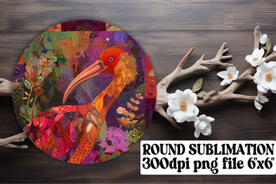 Joyful Bird Sublimation Circle Ornaments Sublimation afrosvg 