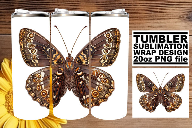 Joyful Butterfly Sublimation Design for Tumblers Sublimation afrosvg 