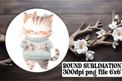 Joyful Cat Circle Prints for Creative Crafting Sublimation afrosvg 