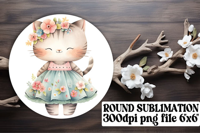 Joyful Cat Circle Prints for Creative Crafting Sublimation afrosvg 