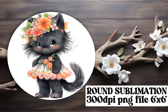 Joyful Cat Circle Prints for Creative Crafting Sublimation afrosvg 