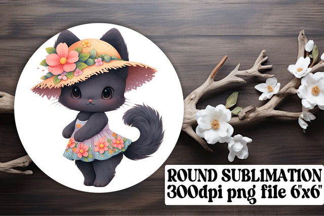 Joyful Cat Circle Prints for Creative Crafting Sublimation afrosvg 