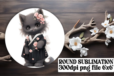 Joyful Cat Circle Prints for Creative Crafting Sublimation afrosvg 