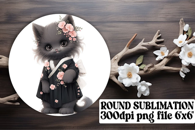 Joyful Cat Circle Prints for Creative Crafting Sublimation afrosvg 