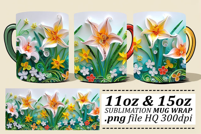 Joyful Easter Bunny Family Mug Design, Sublimation Wrap, 11oz 15oz, 3D Easter Art, Spring Happiness Sublimation afrosvg 