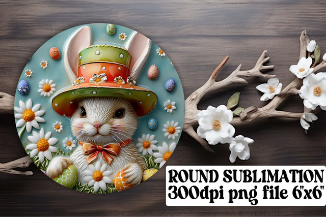 Joyful Easter Critters Sublimation Trio - Circle, Keychain, Coaster Sublimation afrosvg 