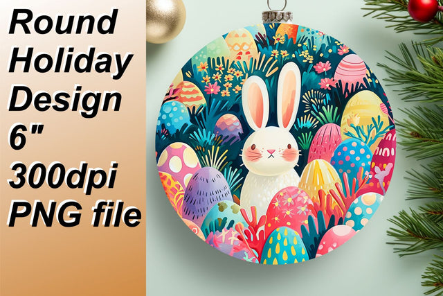 Joyful Easter Round Ornaments - Sublimation Assortment Sublimation afrosvg 