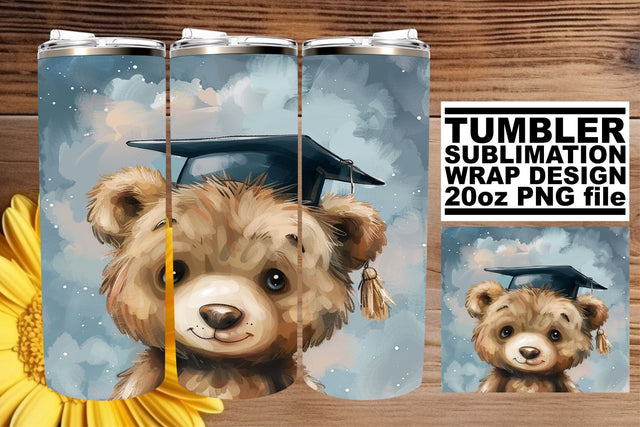 Joyful Graduation Cap Animal Tumbler - 20oz Sublimation Design Sublimation afrosvg 