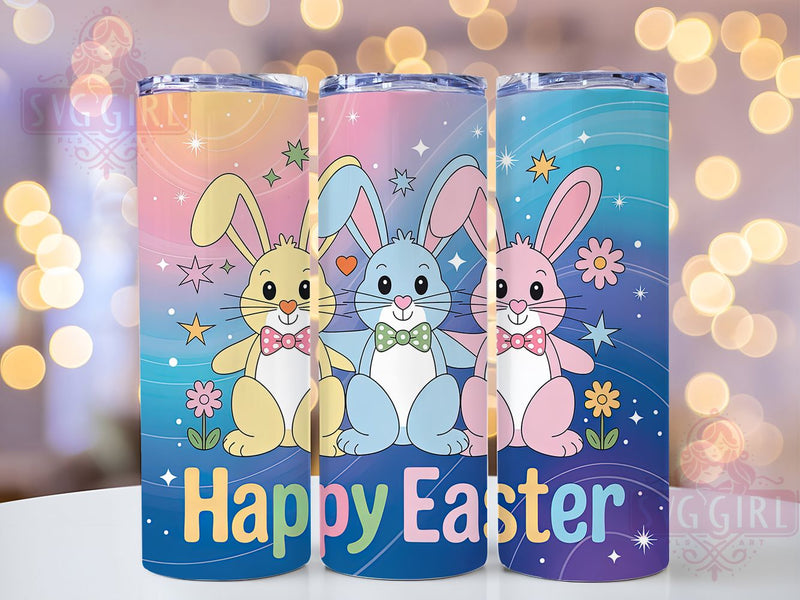 Joyful Happy Easter Bunny Tumbler, Easter Bunny Tumbler, Festive Bunny Wrap, Joyful Easter Wrap, Stylish 20oz Wrap, Sublimation Design, Trendy Gift Idea Sublimation SvggirlplusArt 