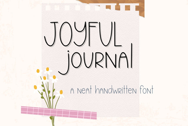 Joyful Journal, Cute Handwritten Font, Handwriting font for cricut SVG Designing Digitals 