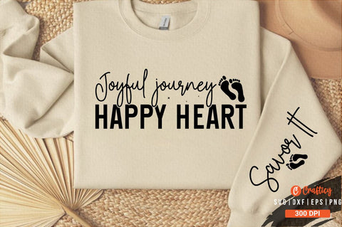 Joyful journey happy heart Sleeve SVG Design SVG Designangry 