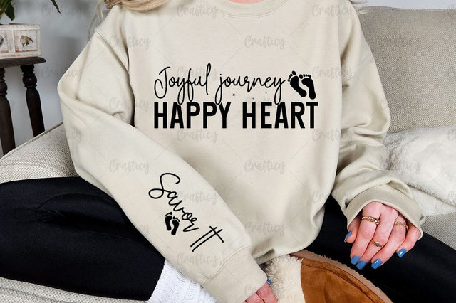 Joyful journey happy heart Sleeve SVG Design SVG Designangry 